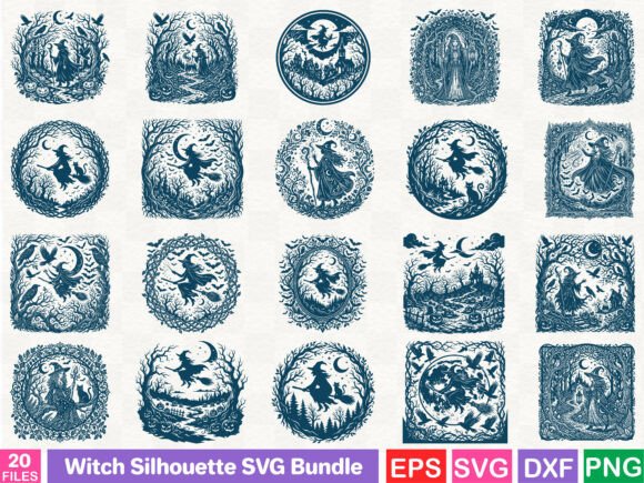 Download Witch Silhouette SVG Bundle - Witch silhouette Collection