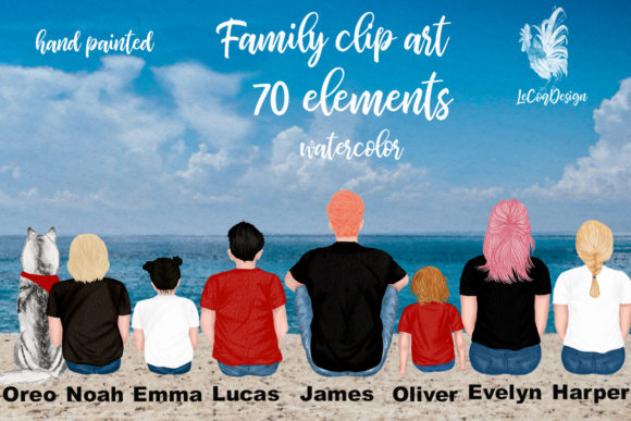 Download Family Cliart, People Sitting, Siblings - Premium Bundle