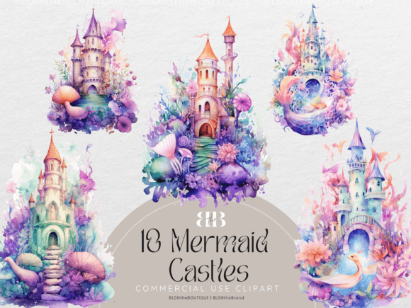 Download Under the Sea Mermaid Castle Clipart PNG - Mermaid Collection