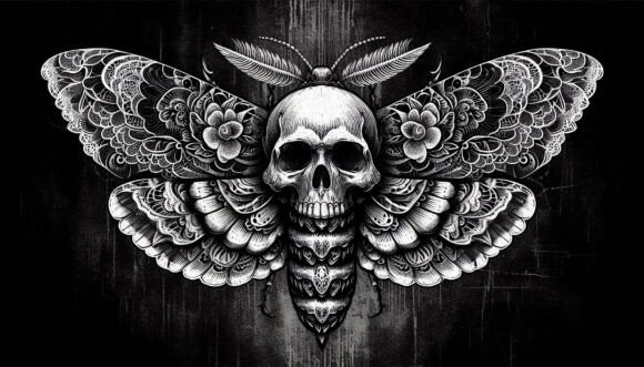 Download Moth Skull Gothic - Moth Collection