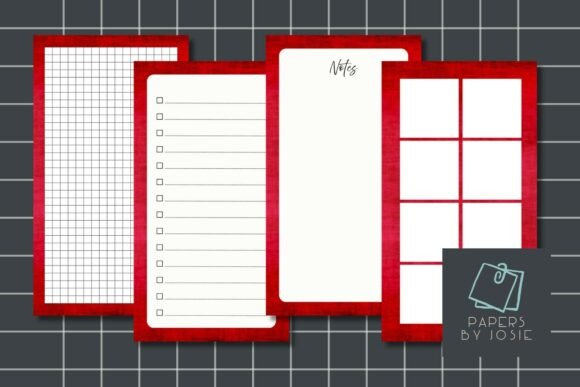 Download Fiery Red Bordered Notepad PNG - Fiery Collection