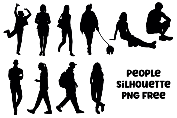 Download People Silhouette PNG Free - People Collection