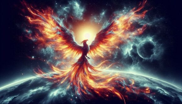 Download A Set of 10 a Phoenix Rising from Fiery - Fiery Collection