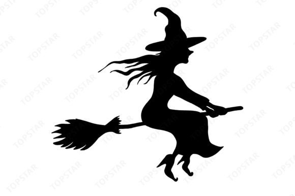 Download Witch Silhouette Riding Broom - Witch silhouette Collection