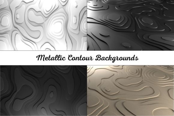 Download Metallic Contour Backgrounds - Metal Collection